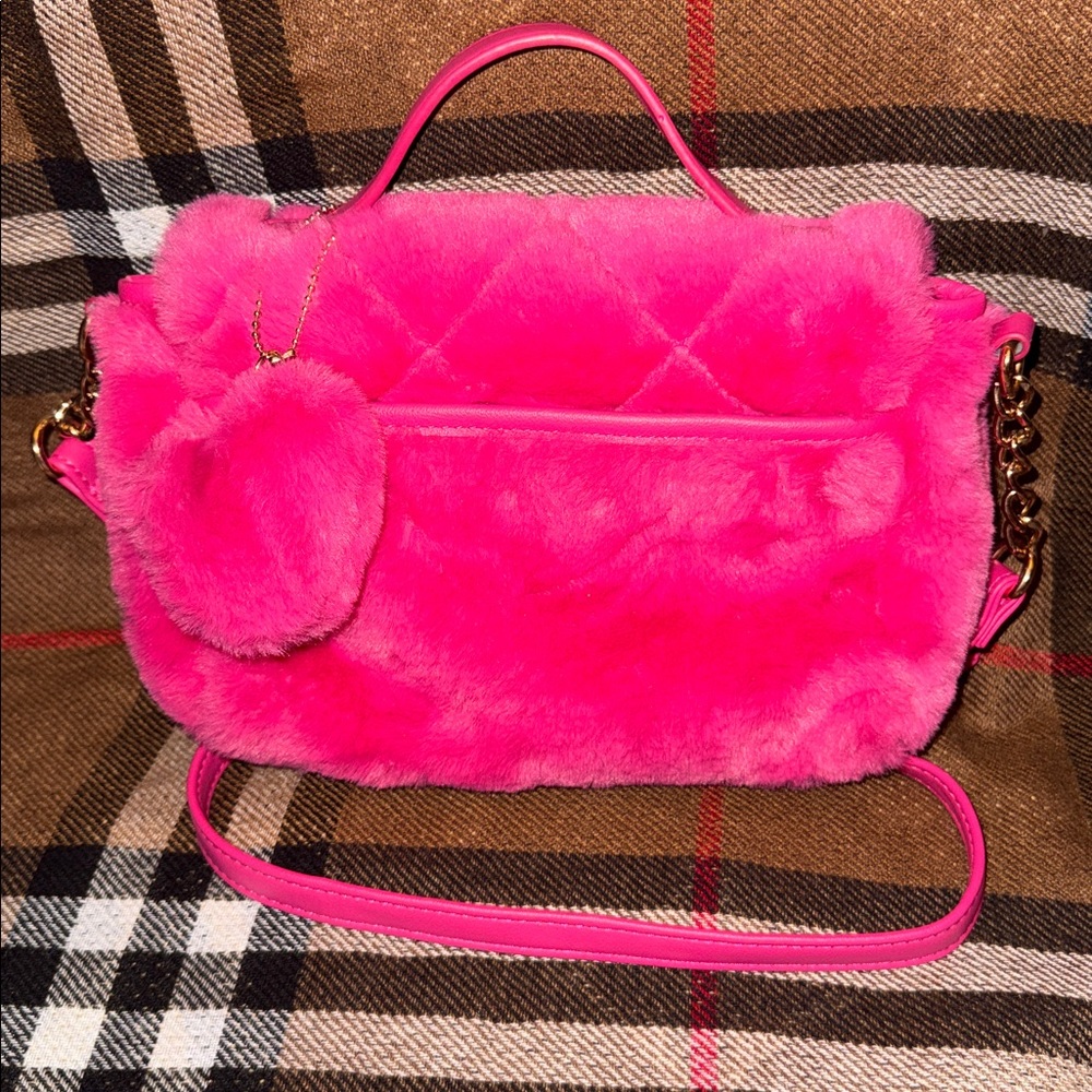 Juicy Couture Pink Faux Fur Crossbody Bag - Picture 6 of 8